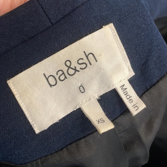 BA&SH Padova Belted Jacket Blazer Navy US size 4 - Picture 2 of 11